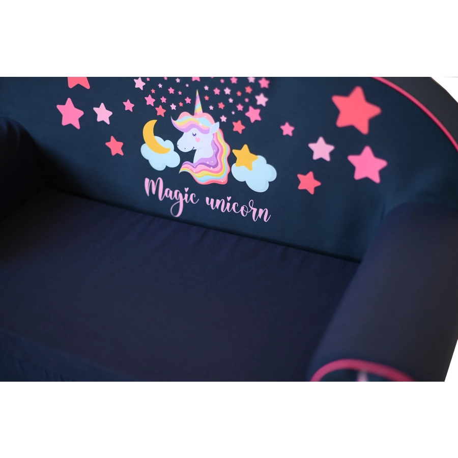 knorr toys® Kindersofa Magic Unicorn blau