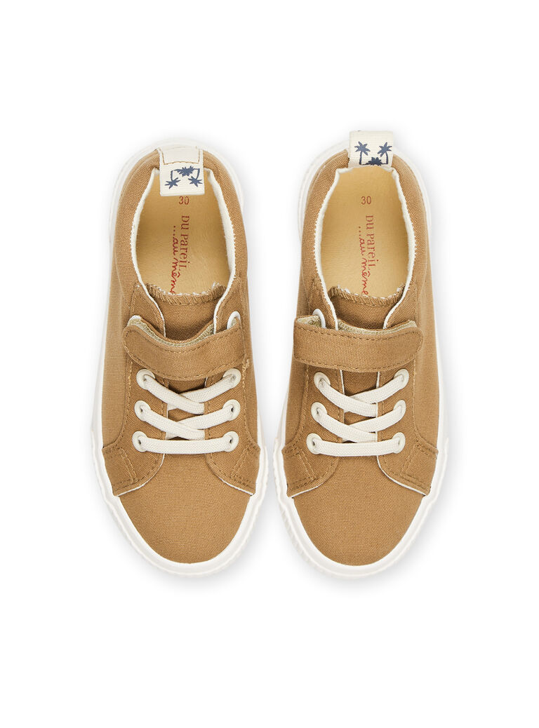 Baskets en toile camels