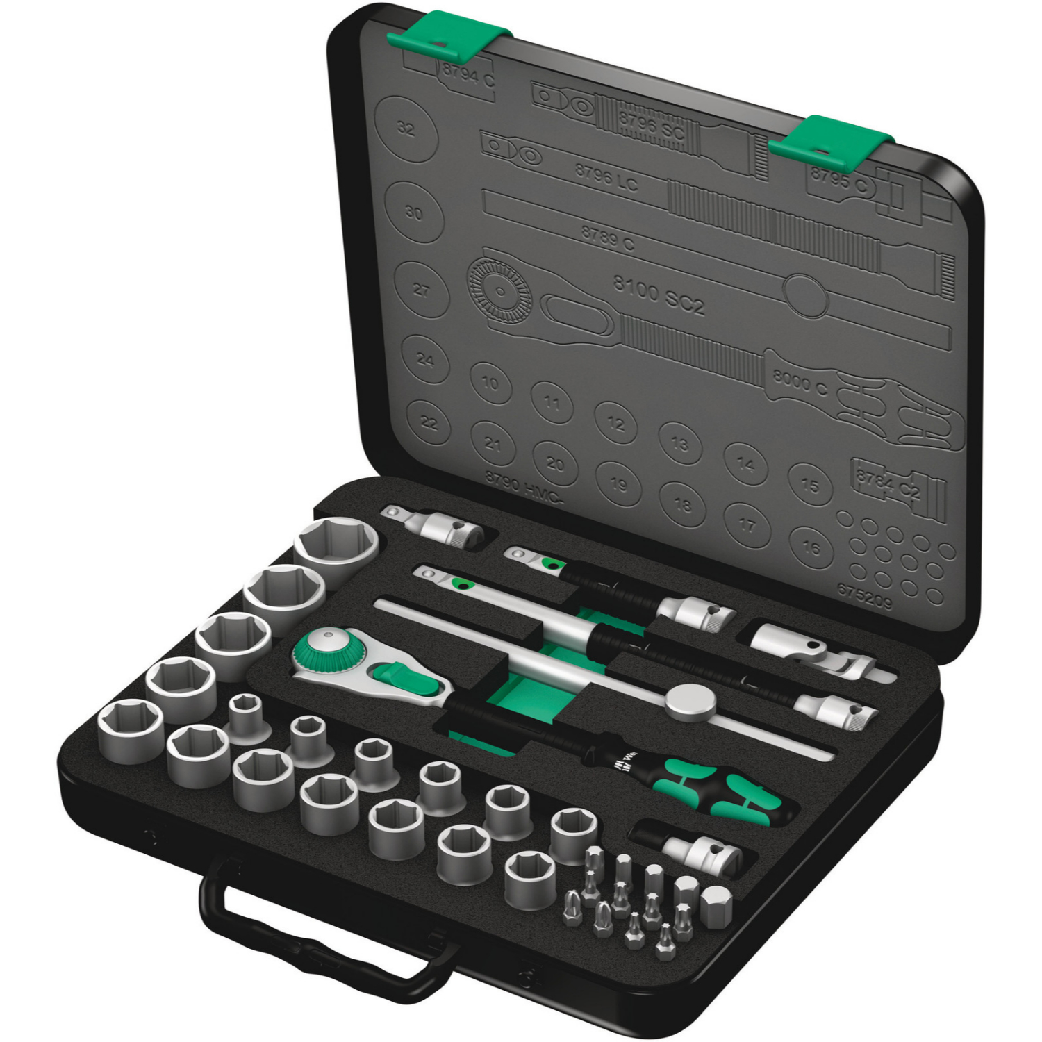Wera 05003645001 8100 SC 2 37 delige Zyklop ratelset - 1/2