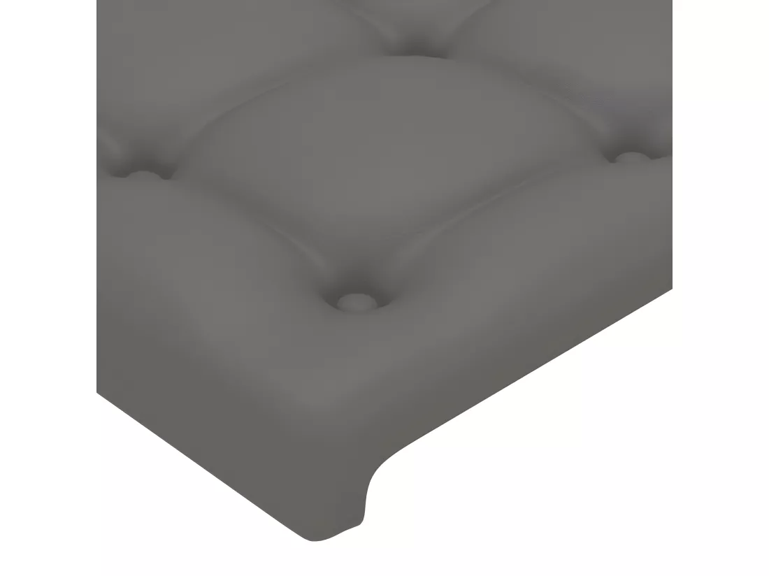 Tête de lit à LED Gris 200x5x78/88 cm Similicuir