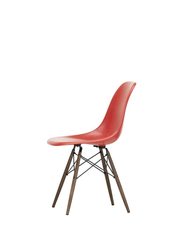 Vitra Eames DSW Fiberglass stoel esdoorn donker, parchment