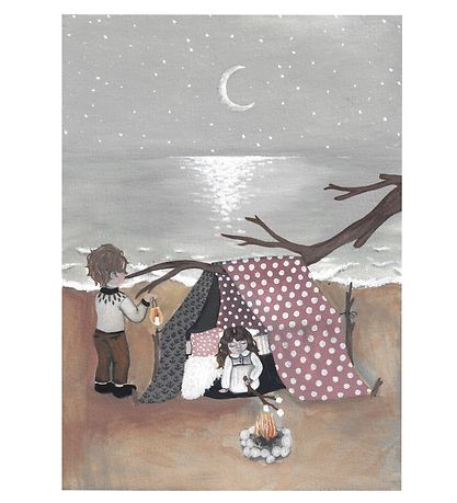That's Mine Poster - 30x40 cm - Bonfire In Moonlight
