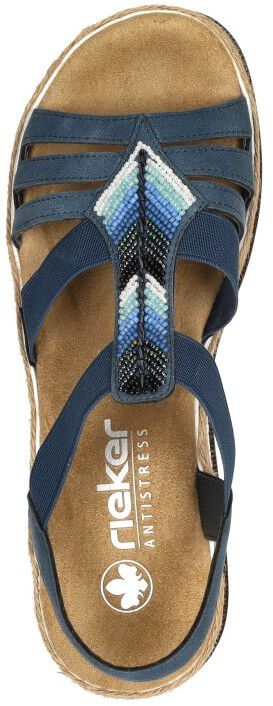 Rieker Sandalen Plat blauw
