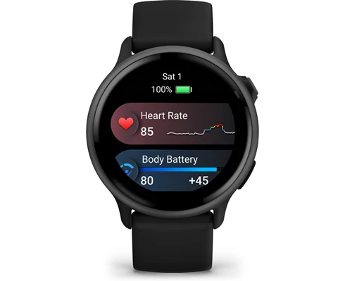 Garmin Vivoactive 6 AMOLED Smartwatch, Black/Slate