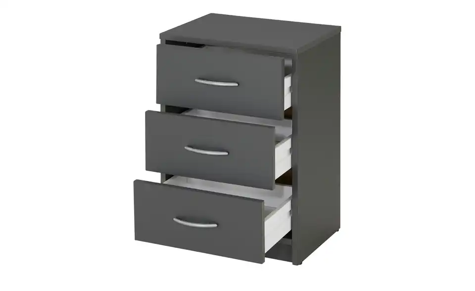 Nachtschrank 3 Schubkasten  Pepe Graphit 3 Stück