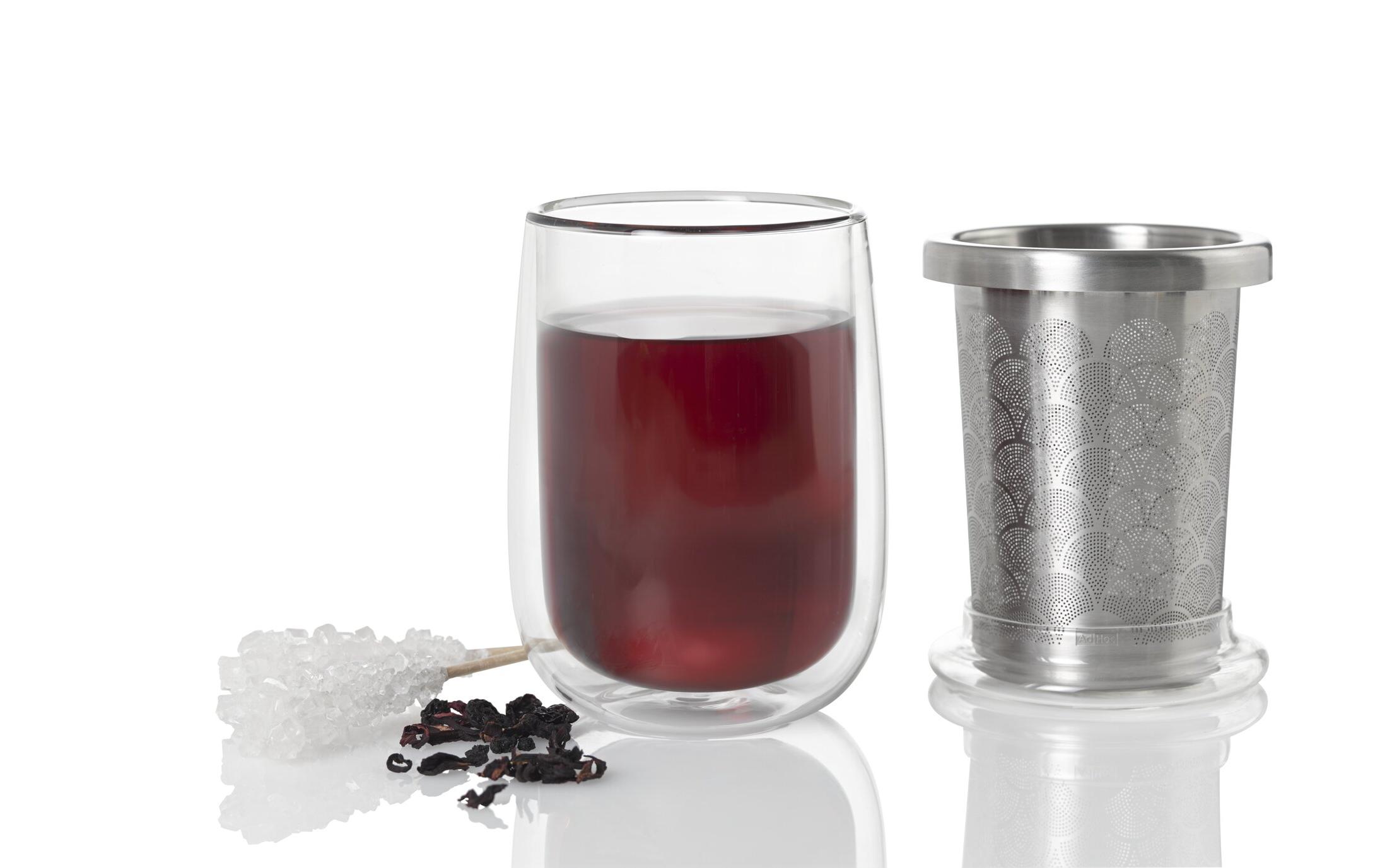Tee-Set Fusion Glass 400 ml, 1 Stück, Silber/TransparentTee-Set mit Teefilter