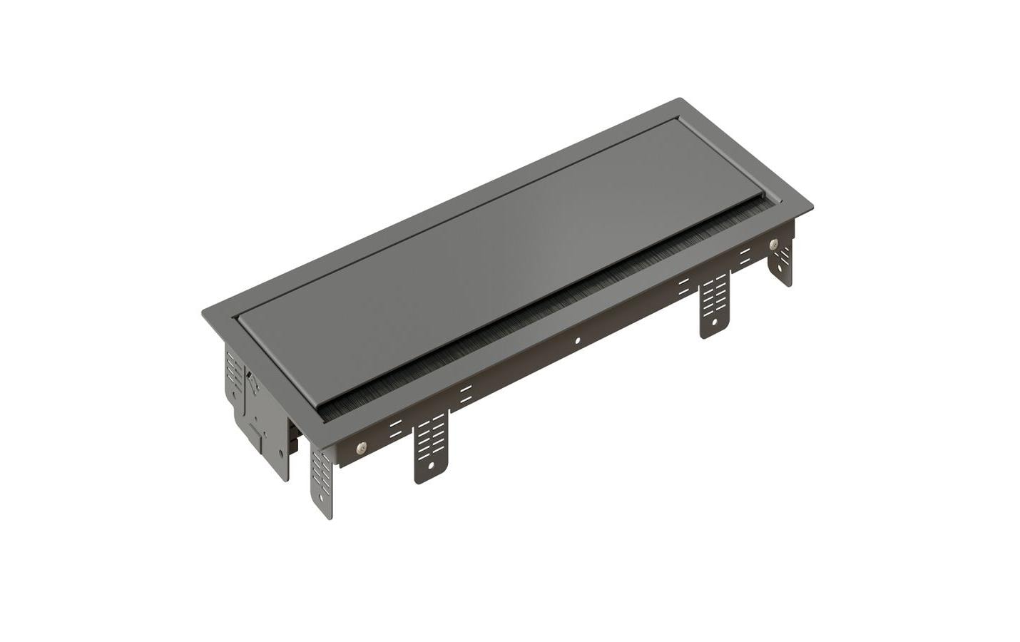 Einbaurahmen BOX L 6-Fach, Grau<br>Einbaurahmen für diskrete Strom- und Multimediaanschlüsse