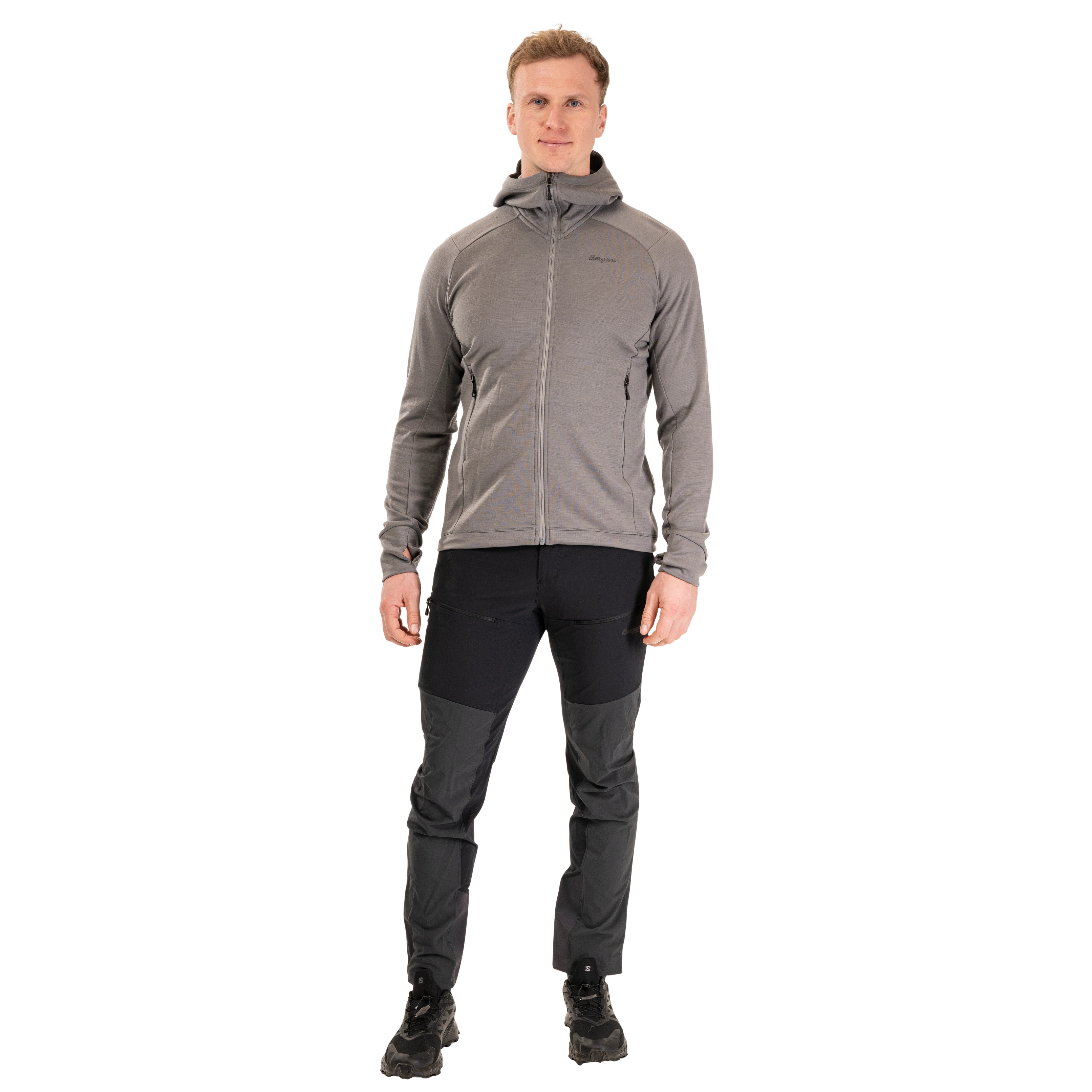 Rabot Merino Tech Midlayer Hoodie Men Solid Grey
