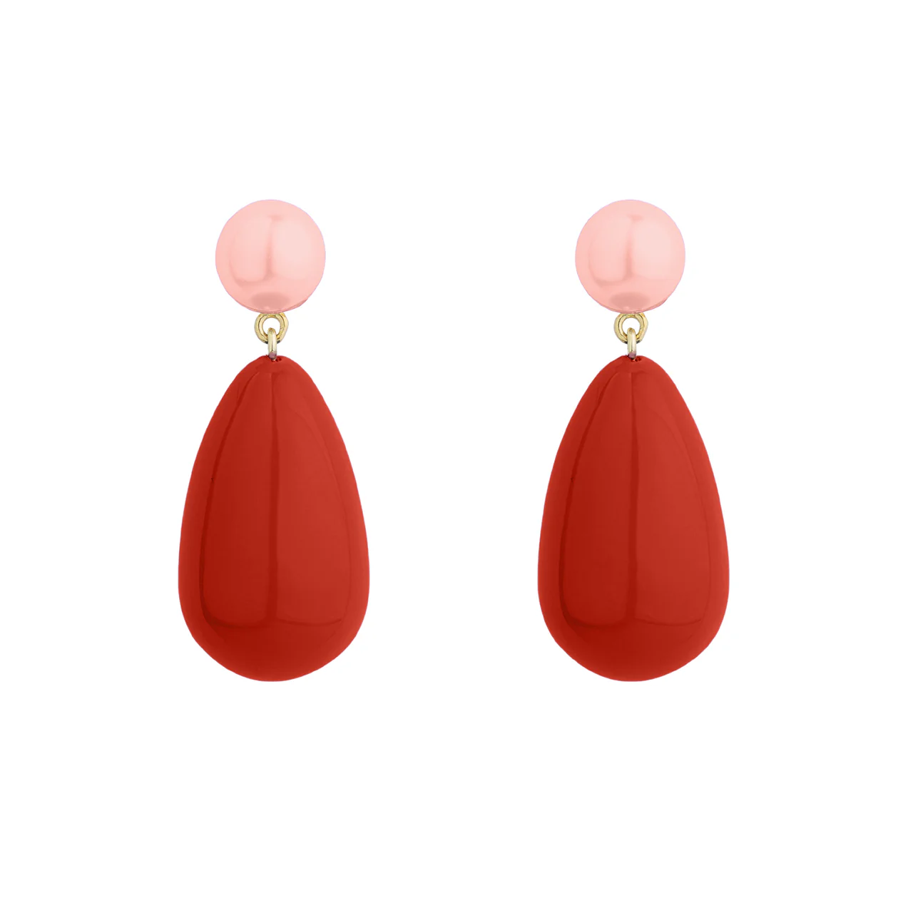 Eshvi  Drop øreringe - ros/rosa