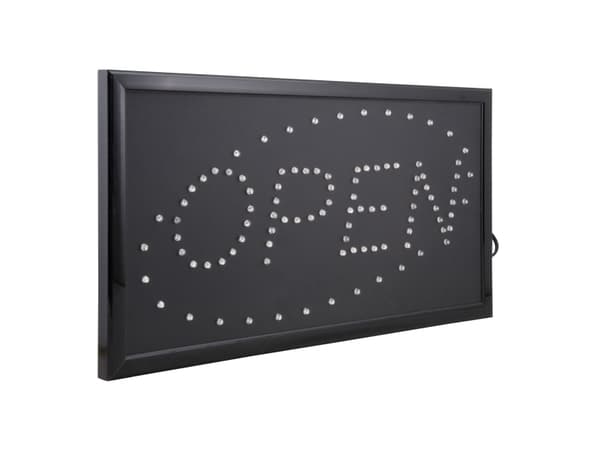 Securit® tofarvet LED-åbent skilt