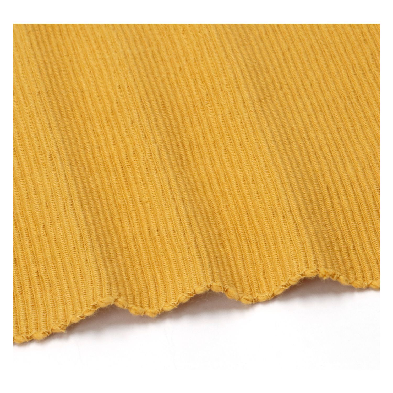 Placemat geribbeld, GOTS bio-katoen, okergeel, 35 x 50 cm