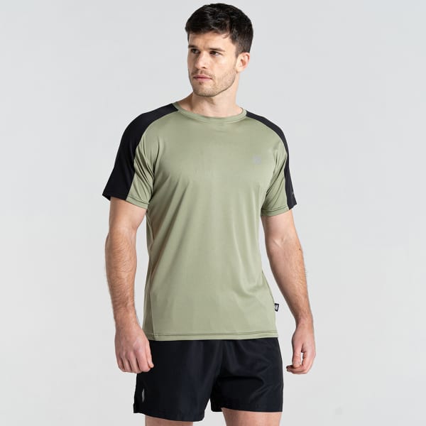 T-shirt running DARE 2B DISCERNIBLE II TEE OIL GREEN/BLACK