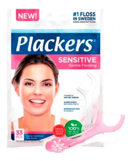 Plackers Sensitive Gentle Flossing - 33 stk.