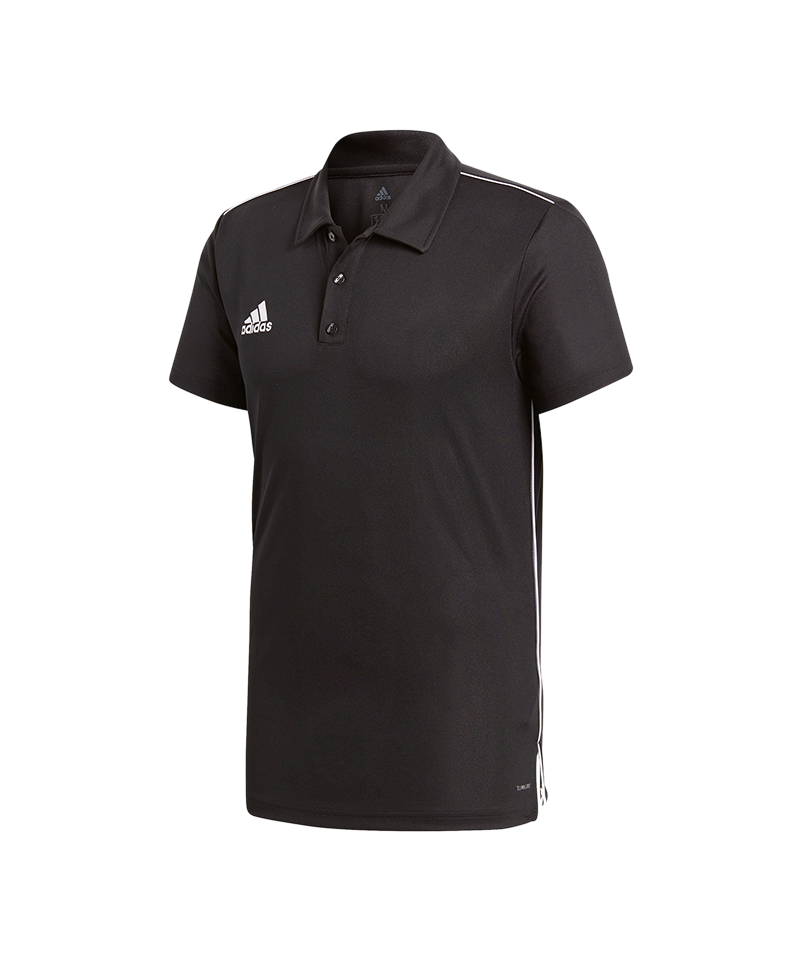 adidas Core 18 ClimaLite Poloshirt Schwarz Weiss