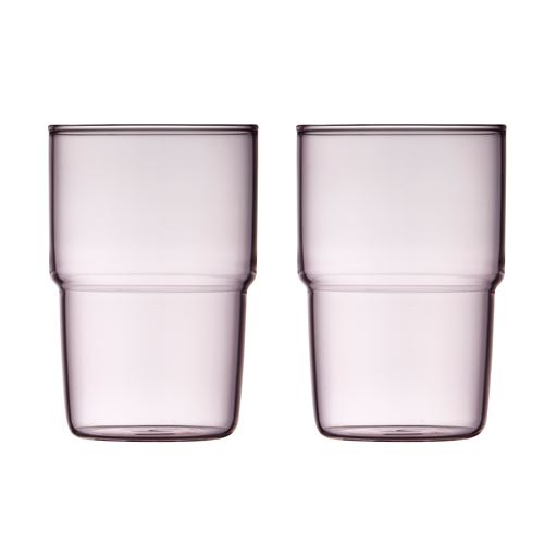 Lyngby Glas Torino 2-pak Drikkeglas, Pink, 40 cl