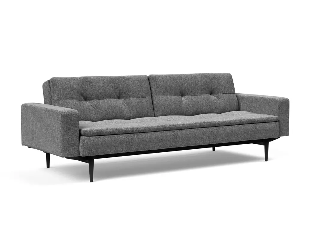 Schlafsofa mit Armlehnen Dublexo Styletto schwarz
