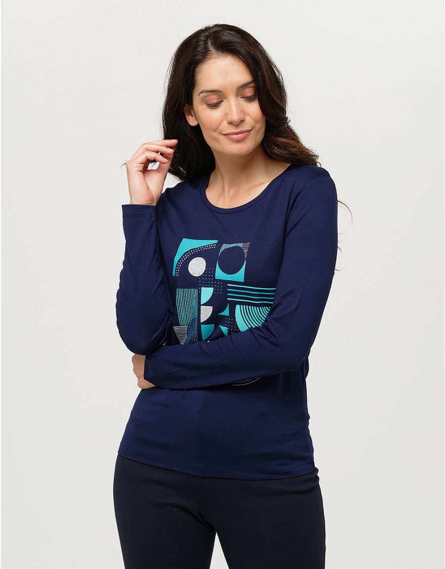 T-shirt marine motif pop