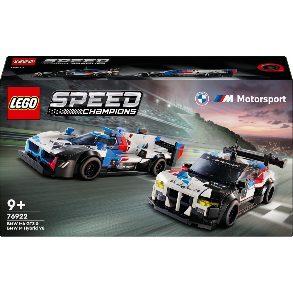 LEGO Speed Champions 76922 BMW M4 GT3 & BMW M Hybrid V8 Spielzeugauto-Set