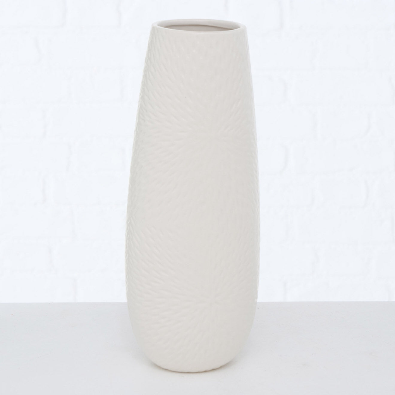 Boltze Vase Salina blanc - D.12xH.31 cm