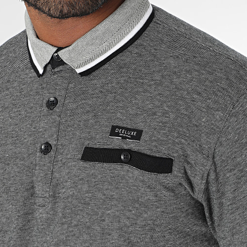 Polo Manches Courtes Drexler Gris Anthracite Chiné