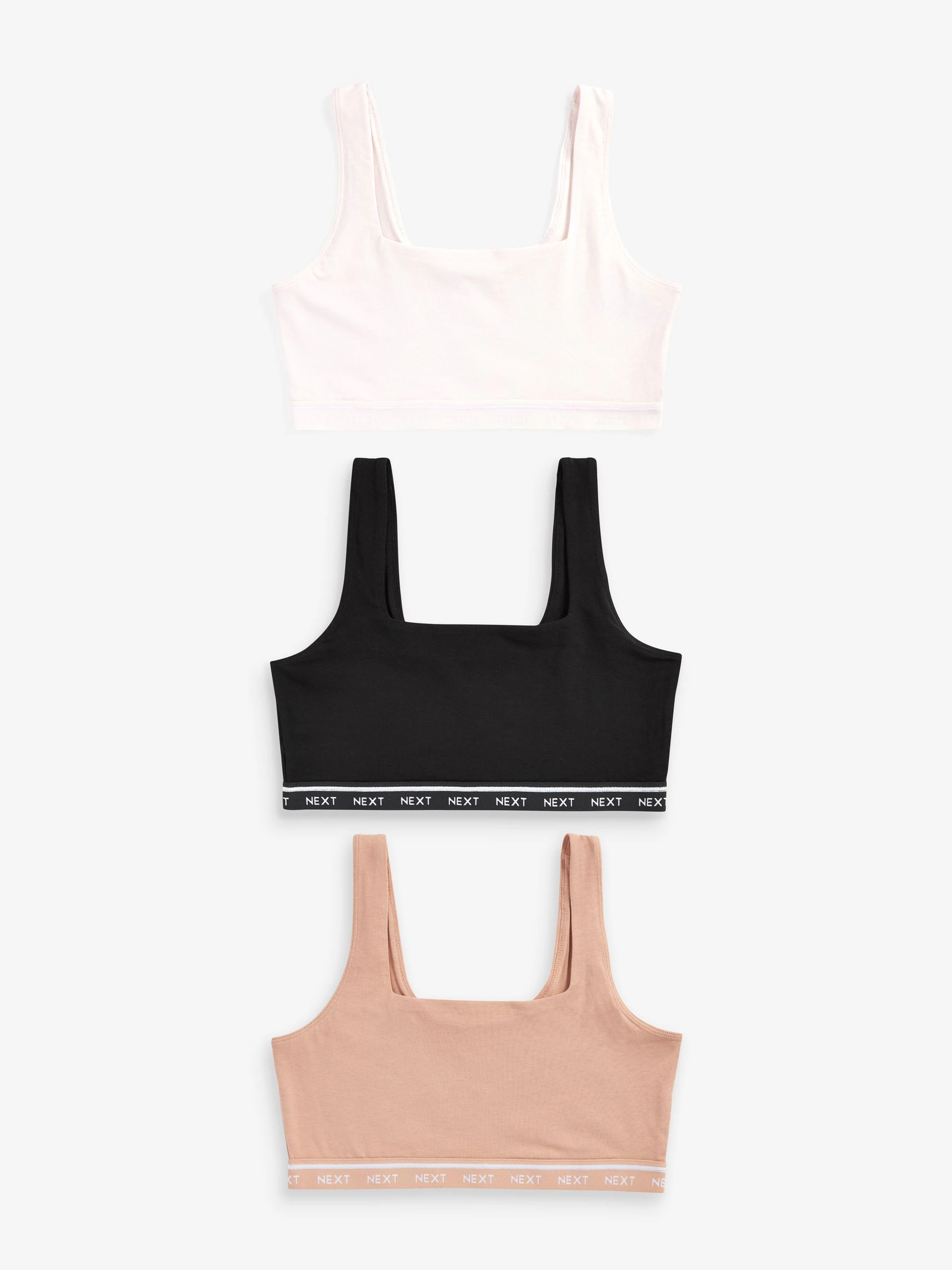 Zwart/crème/praline huidskleur - Gewatteerde cropped tops met ultiem comfort