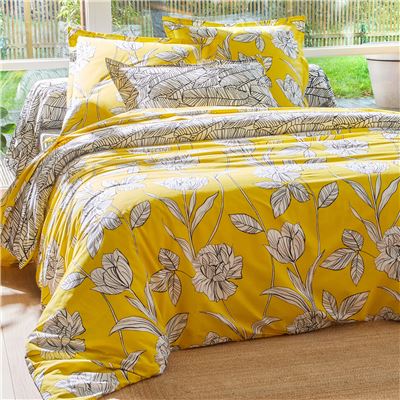 Linge de lit motif grandes fleurs
