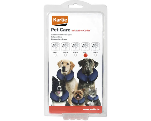 Dierenbeschermende halsband Karlie Opblaasbare halsband L ca. 40 - 60 cm nekomtrek