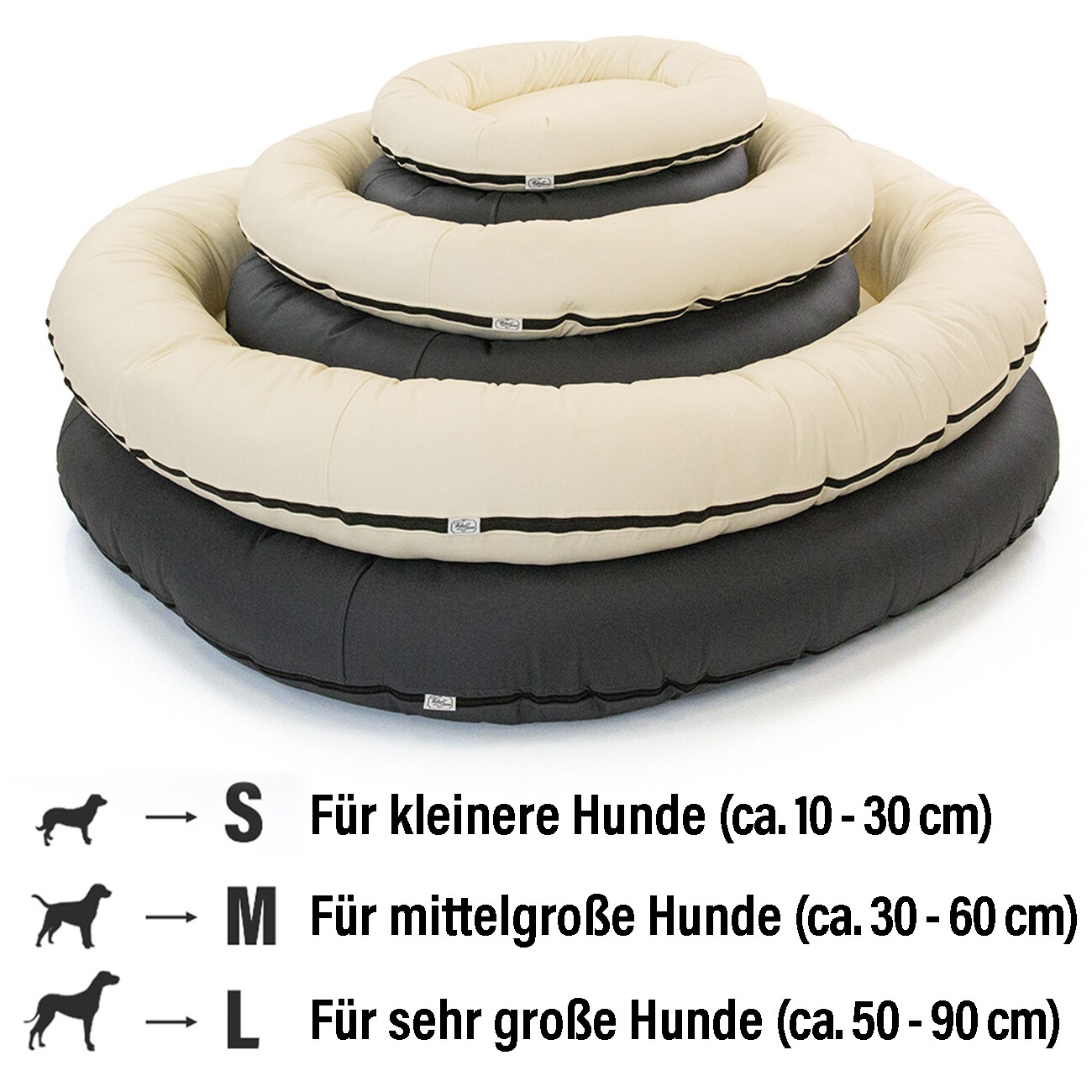 Wallace & Jones orthopädisches Hundebett Bolton creme S