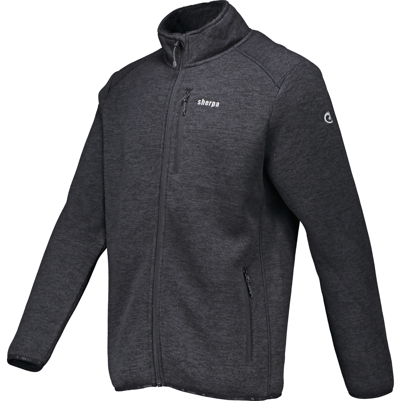 Sherpa Herren-Strickfleecejacke Kabeli S, anthrazit