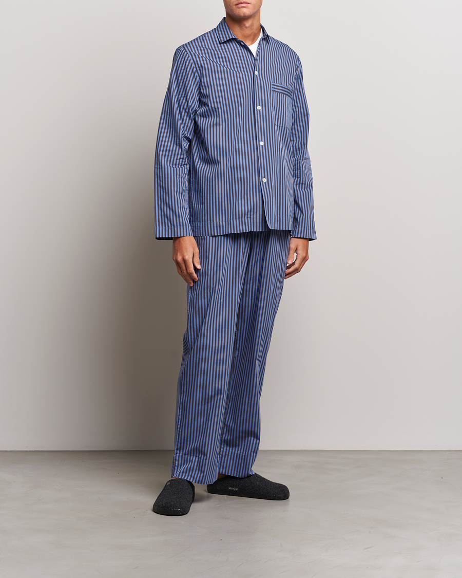 Tekla Poplin Pyjama Shirt Verneuil Stripes