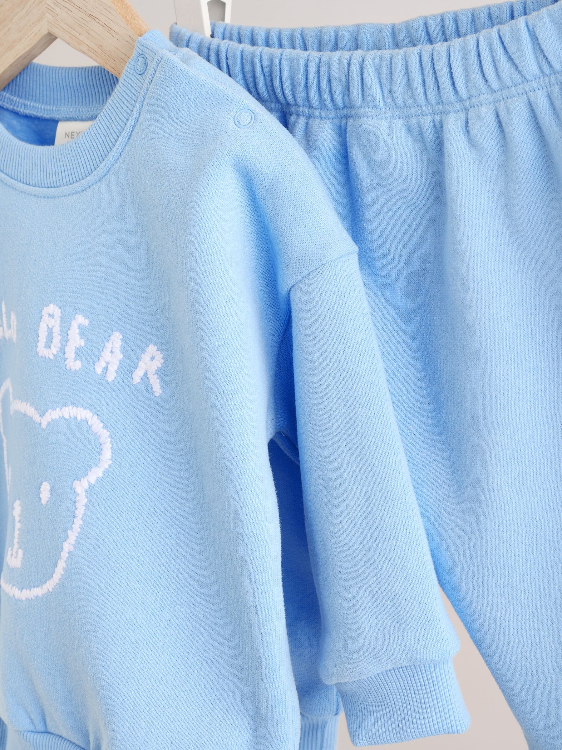 Blauw met beren - Set met sweatshirt en joggingbroek (0mnd -2jr)