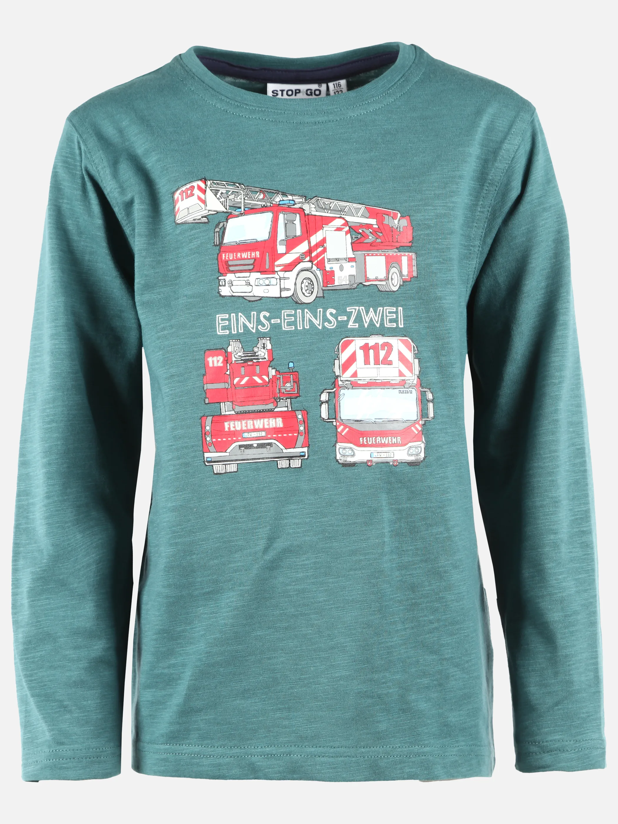 Jungen Langarmshirt mit Feuerwehr-Motiv