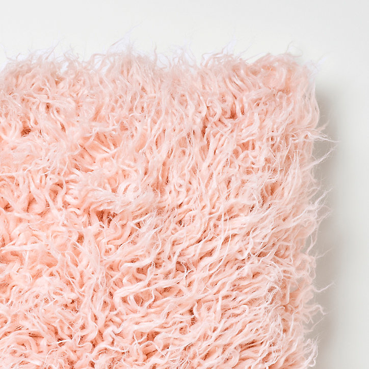 Coussin polyester Joyau rose L.45 x l.45 cm
