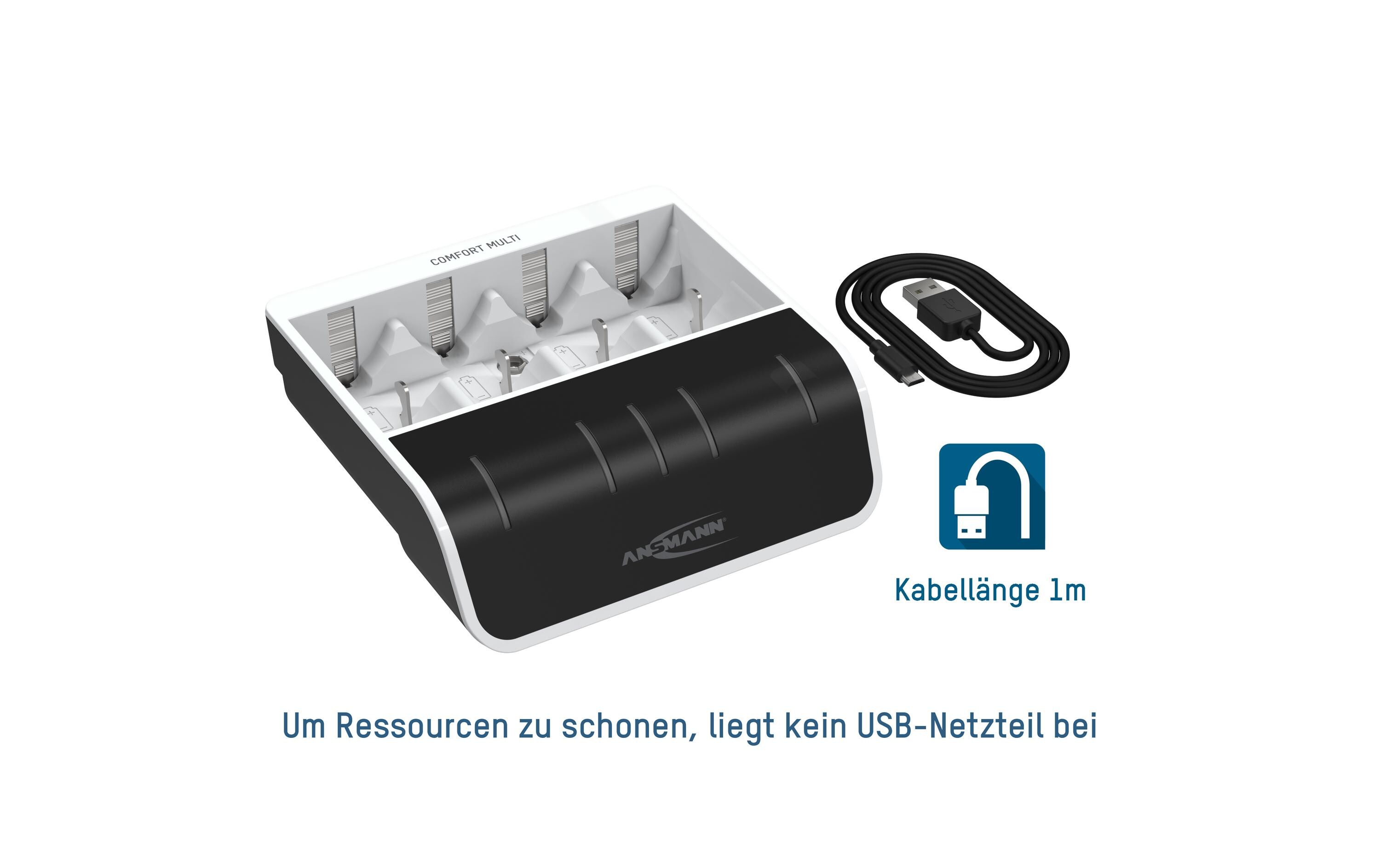 Ladegerät Comfort Multi Micro-USBMit «PERFECT 7»- Ladetechnologie