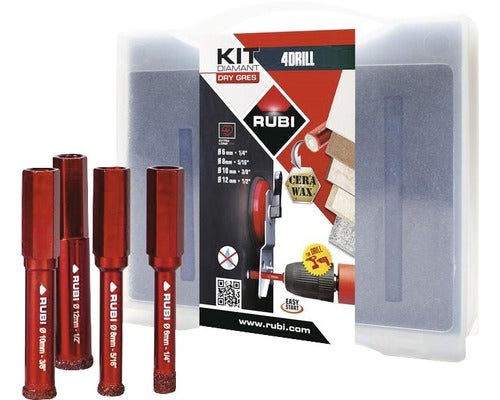 Rubi Drygres 4Drill boorset Ø 6,8,10,12 mm