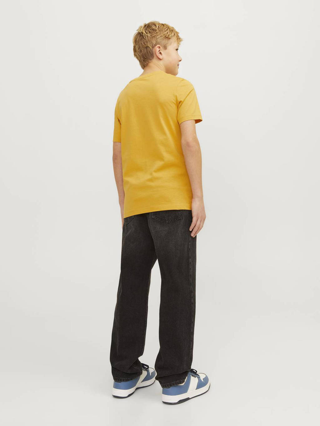JACK & JONES T-shirt JJELOGO met logo honinggeel