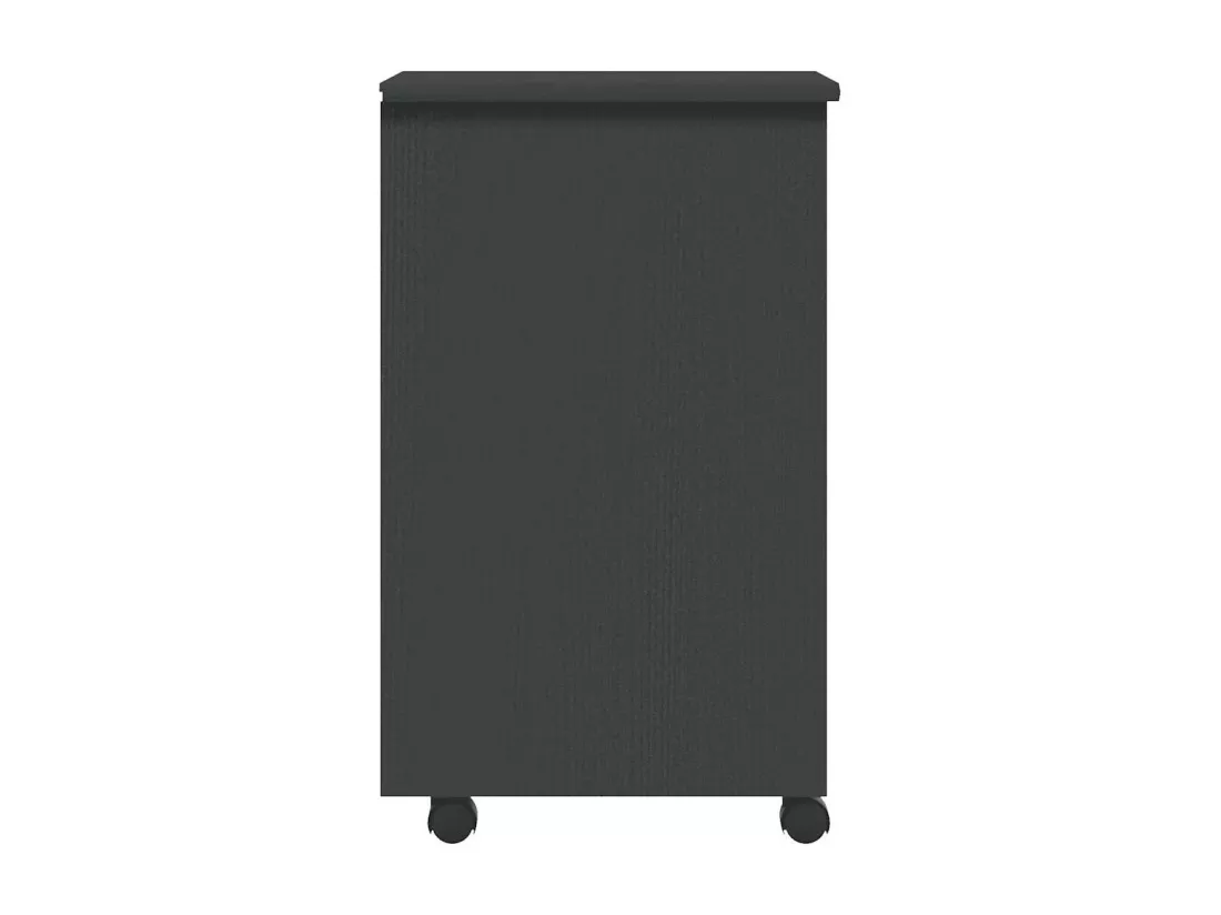 Armoire roulante avec tiroirs MOSS gris bois de pin solide