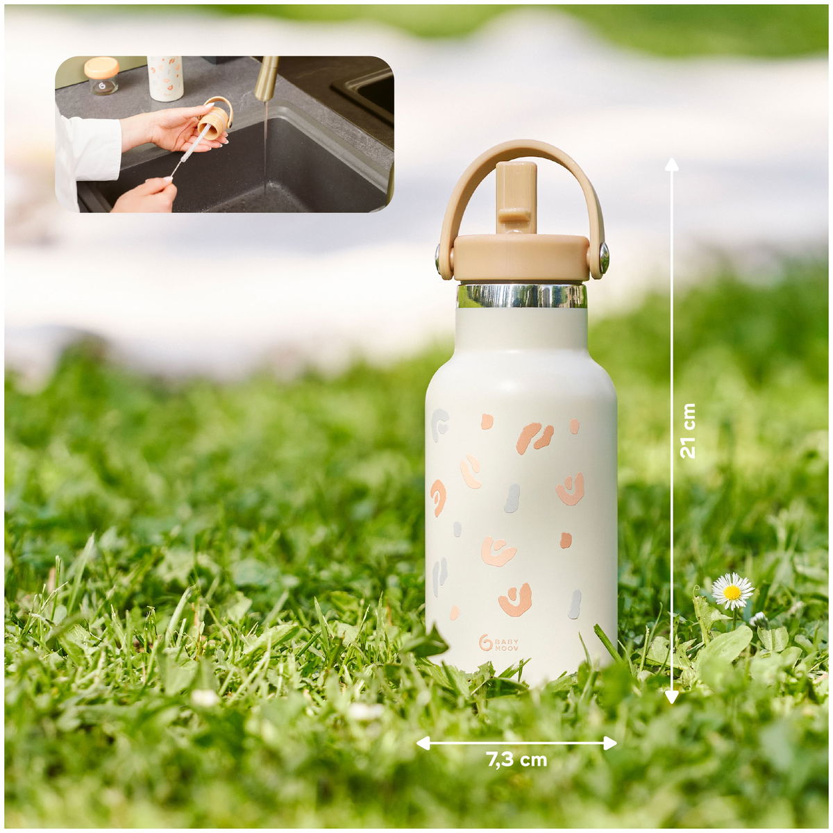 BabymoovBabymoov   Little Explorer Edelstahl Trinkflasche ivory
