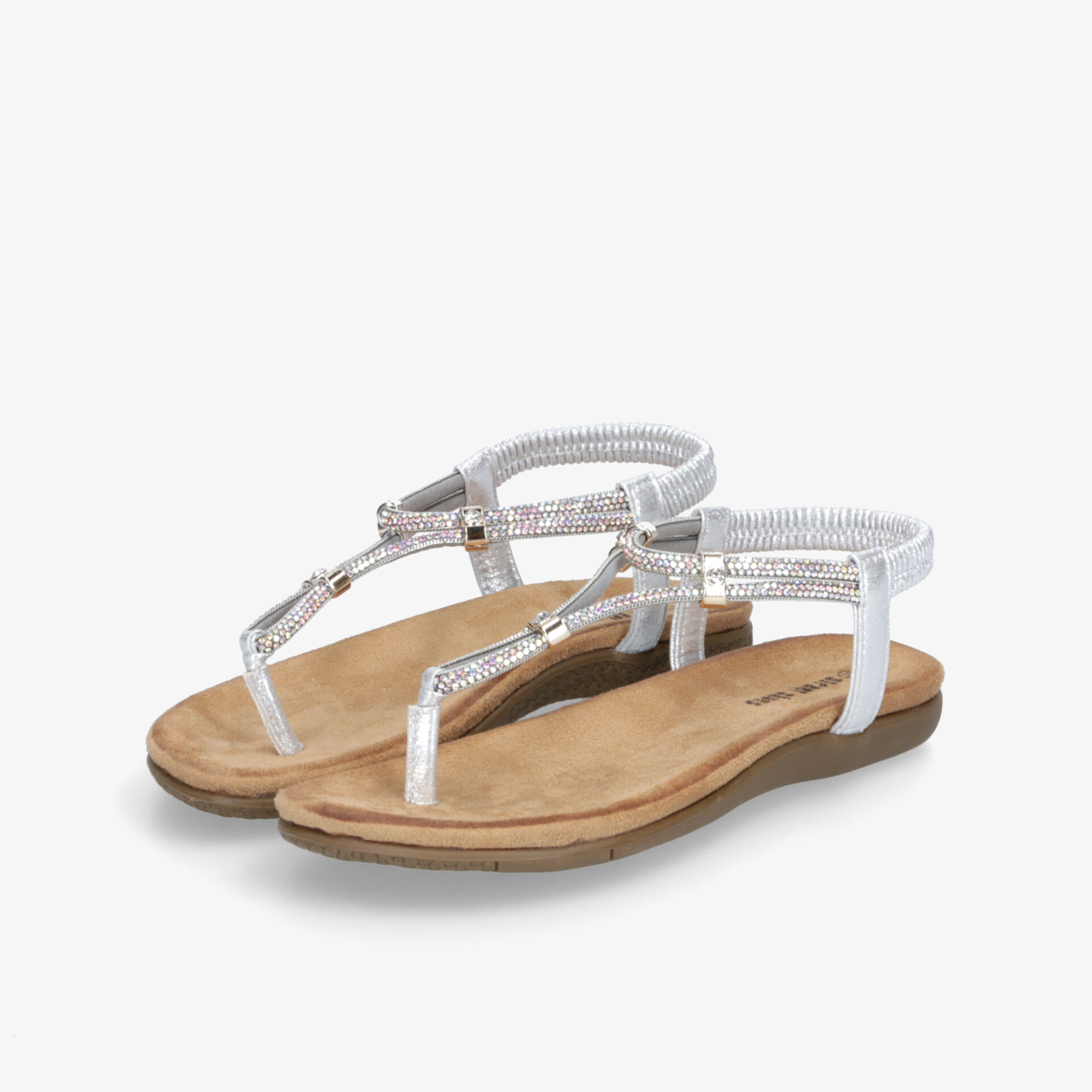 street shoes Damen Zehentrenner silber