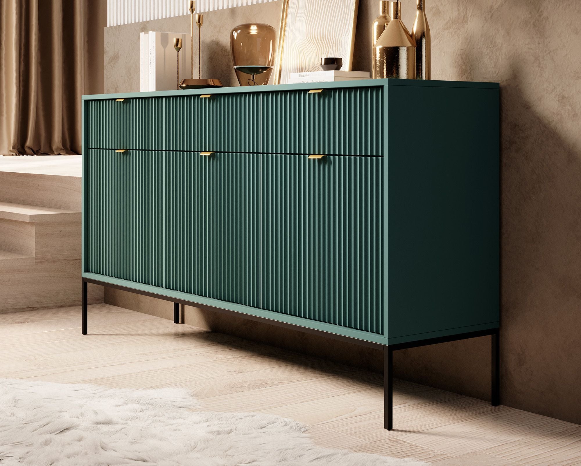 Navil - Dressoir - Groen - 154x39x83 cm