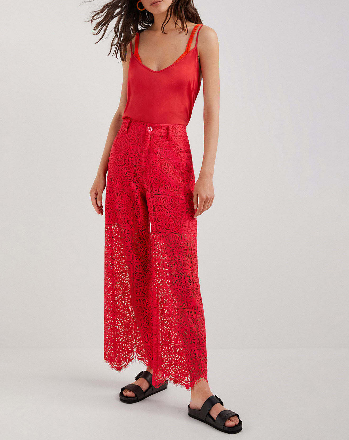 Desigual Pantalon Aline rouge