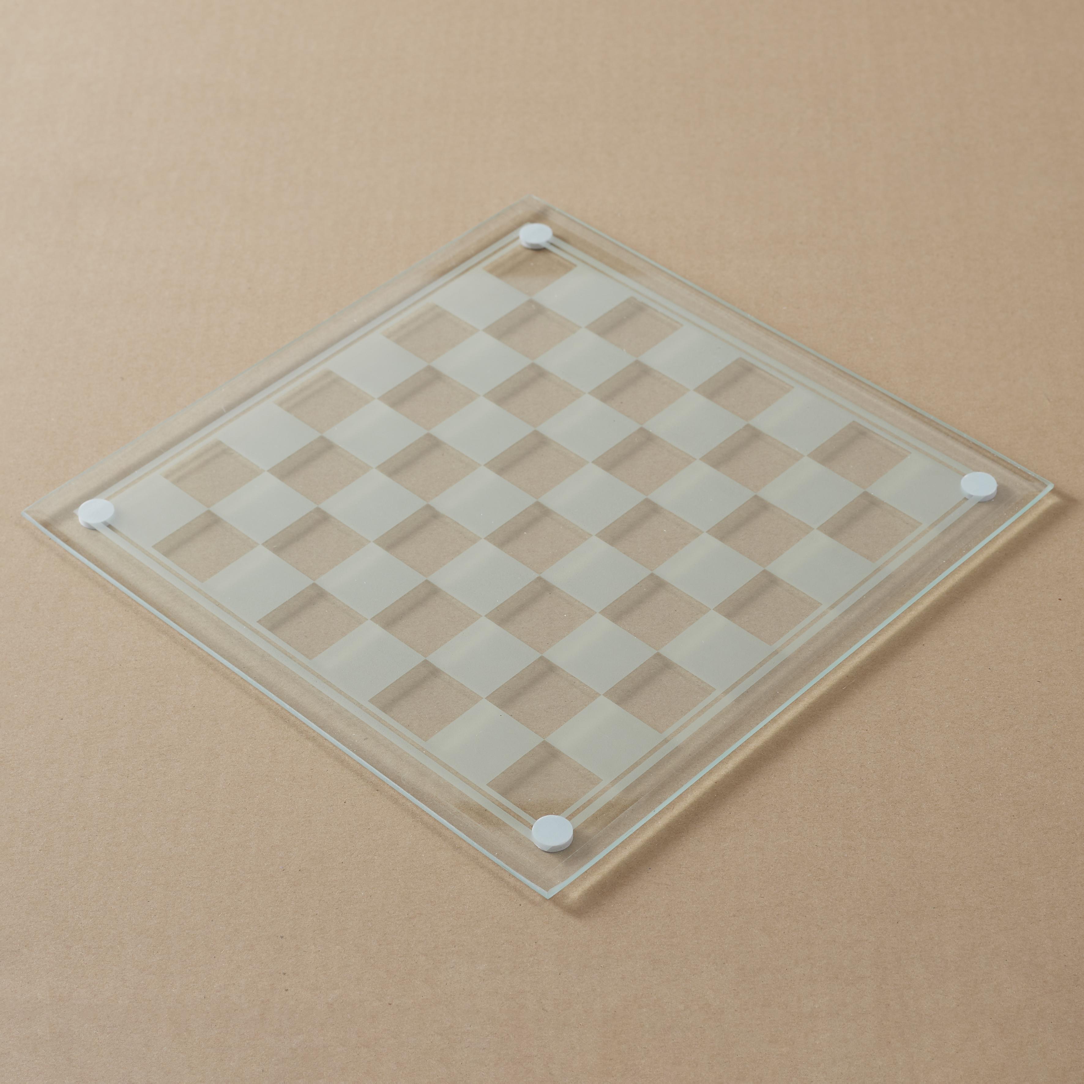 JEU ECHECS VERRE 25X25CM