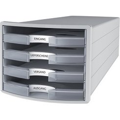 Module de rangement IMPULS 2.0, 4 tiroirs ouverts, gris