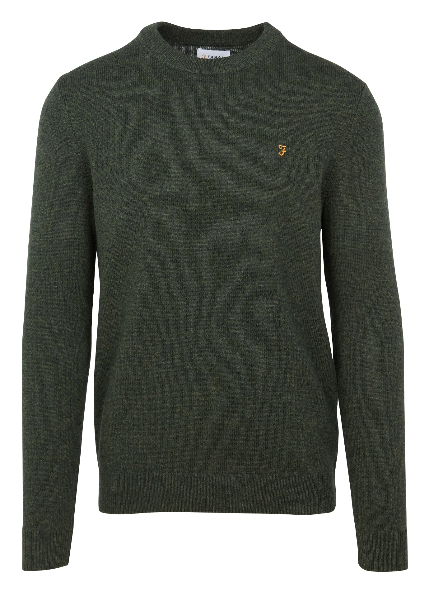 BIRCHALL - Pull col rond regular fit en laine | Vert