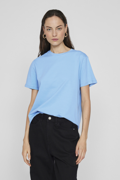 Vila blauwe dames t-shirt