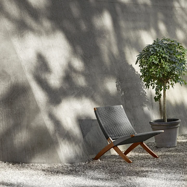 Carl Hansen - MG501 Cuba Chair Outdoor, Teak unbehandelt / charcoal
