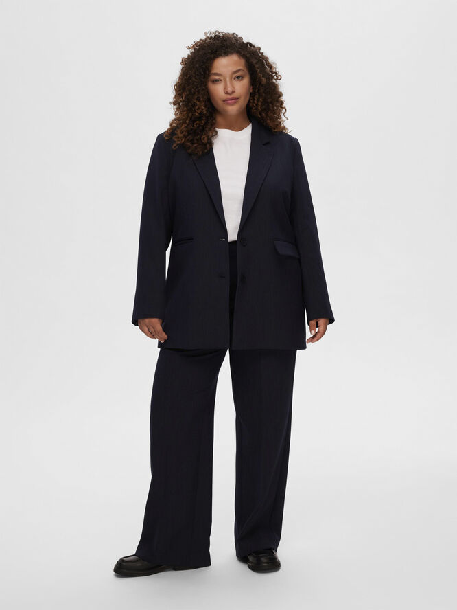 Selected Femme SLFRITA LS RELAXED BLAZER D SAP MEL Dark sapphire/melange
