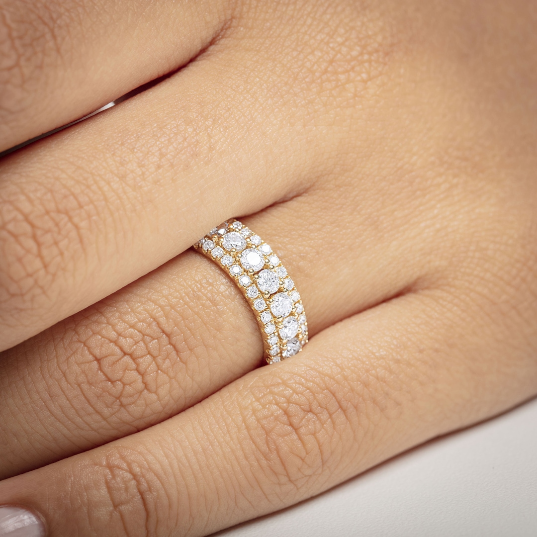 1.01 Karat Diamantring 750/18 K Gelbgold