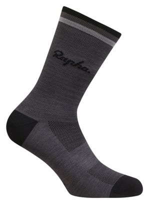 Chaussettes Rapha Logo Gris/Noir