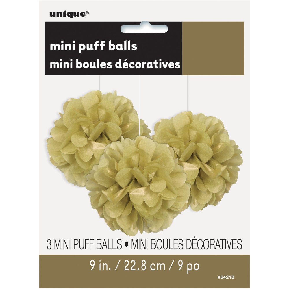 Pompon Goud 20cm 3st